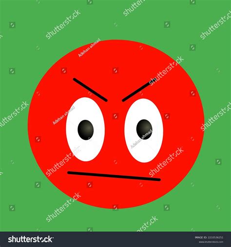 Angry Emotion Illustration On Green Background Stock Vector (Royalty ...