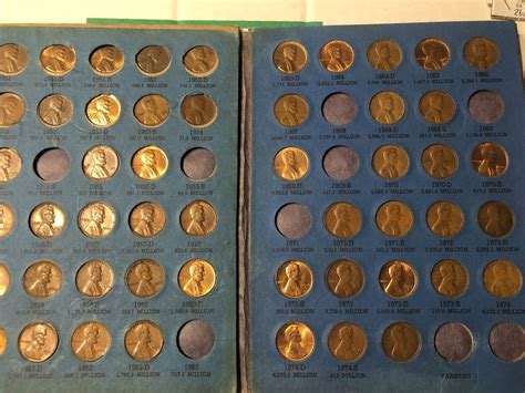 1941-1974 Lincoln Cent Penny Coin Collection in Book Includes 78 Total ...