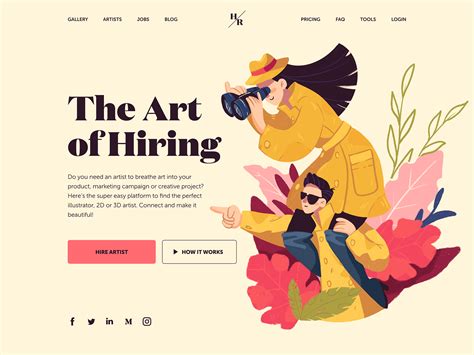 Hiring Artists Website Design by tubik on Dribbble