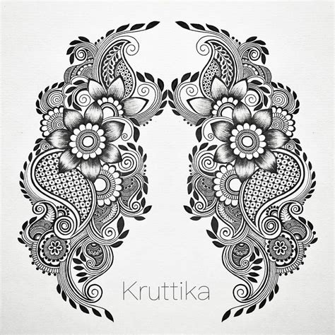 Freehand Symmetrical designs Design ideas Hand drawn illustrations Paintings Home decor | Hand ...