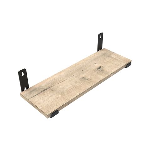 Wall Decor Wood Floating Single Shelf, Metal Bracket for Gym, Kitchen ...