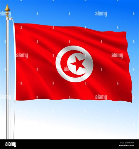 Tunisie, official national waving flag, african country, vector illustration Stock Vector Image ...