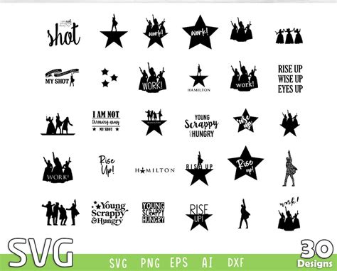 Hamilton SVG , Instant Download , Hamilton Bundle ,silhouette Files ...