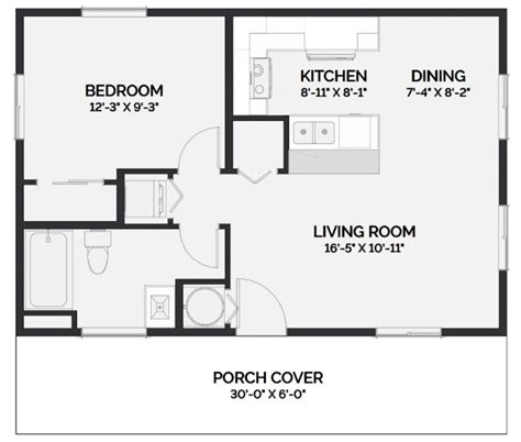 One Bedroom House Plans for Starter Homes | CK