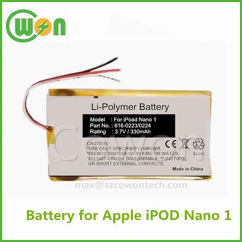 Replacement Battery For Ipod Mini 4gb 6gb Ec007 Ec003 M9160ll/a M9434ll ...