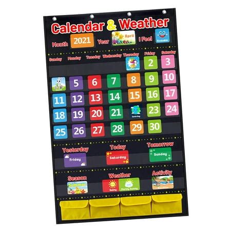 Calendar Weather Pocket Chart Teacher Organizer Activity Cards All ...