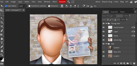 Free Download Selfie With Passport PSD Template - Fakedocshop