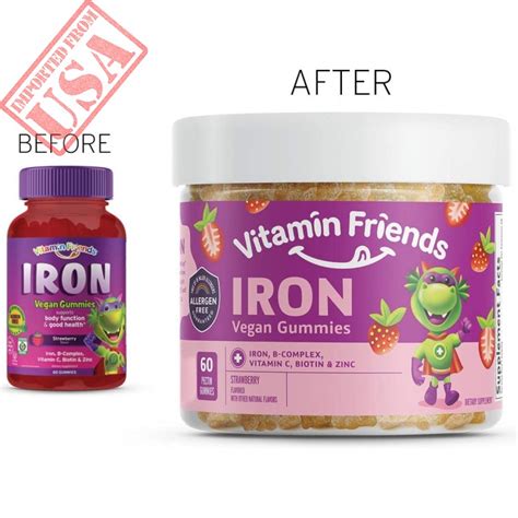 Vitamin Friends - Iron Supplements for Kids (2 Pack) B-Complex, Vitamin ...