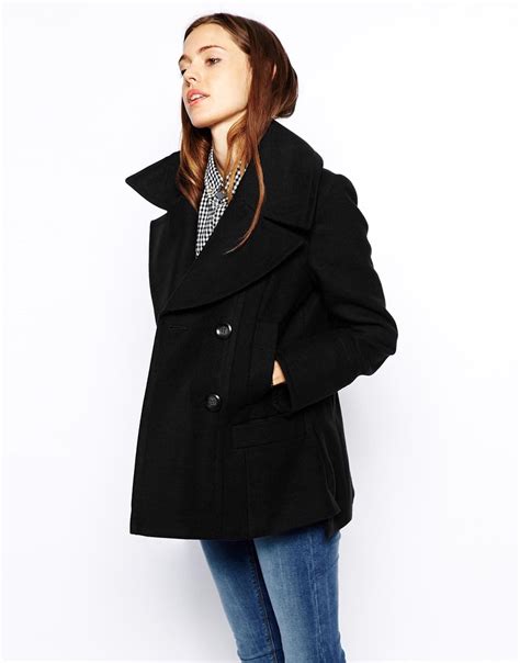 Blue Pea Coat Womens | Han Coats