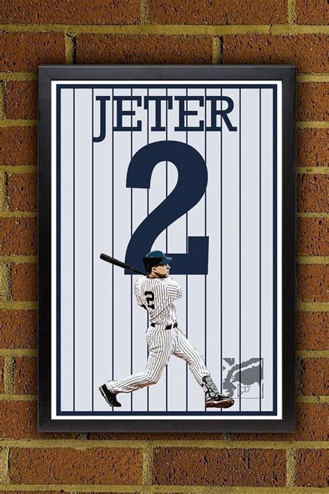 Derek Jeter 2 New York Yankees MLB Poster | New york yankees, Derek jeter, Yankees