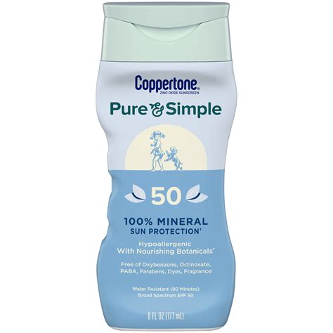 Pure & Simple SPF 50 Mineral Lotion - Coppertone