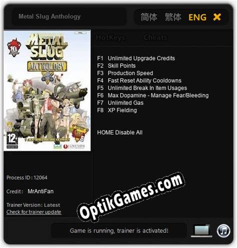 Metal Slug Anthology: Cheats, Trainer +8 MrAntiFan » Downloads from OptikGames.COM