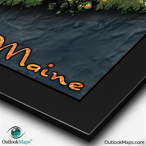 Maine Topography State Map | 3D Colorful Physical Terrain