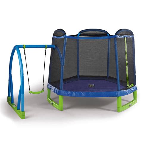 Bounce Pro My First Jump 7' Trampoline and Swing, Blue/Green - Walmart.com - Walmart.com