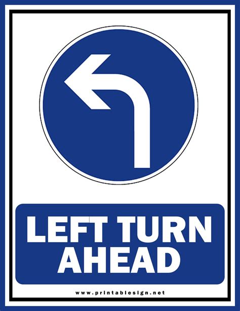 Free Left Turn Ahead Road Sign | FREE Download