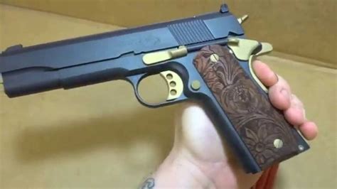 Colt 1911 .22lr with Socom Blue & Showgirl Gold Cerakote - YouTube