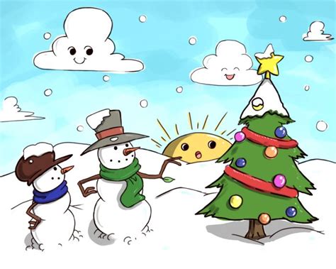 Christmas Scenery Drawing at GetDrawings | Free download