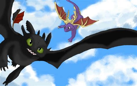 Spyro and Toothless | Disney cartoons, Cartoon, Character