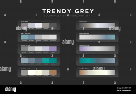 Grey Color Palettes, Color Schemes, Color Set Of Modern Web, 60% OFF