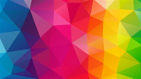 Colorful Triangles Abstraction Background 4K HD Geometric Wallpapers ...