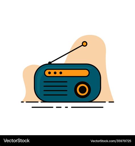 Cartoon radio flat design good template Royalty Free Vector