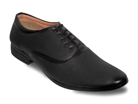 Oxford Lace Up Formal Shoes Black | Leather Office Shoes Men | Feetway