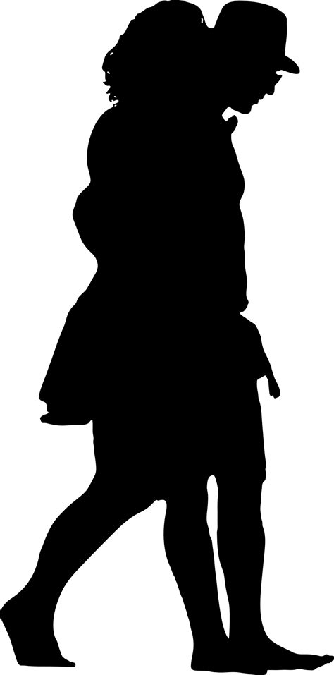 Clipart - Couple Walking Silhouette