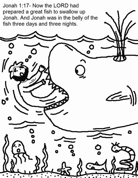 Jonah And The Whale Bible Story Coloring Pages - Coloring Home