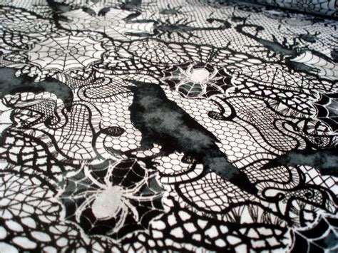 Cotton fabric Lace Spider Web