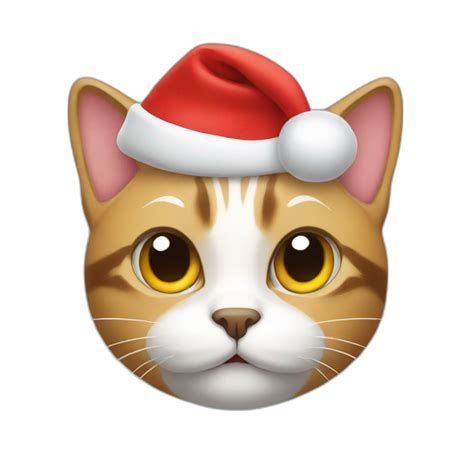 brown tabby cat with a santa hat on | AI Emoji Generator