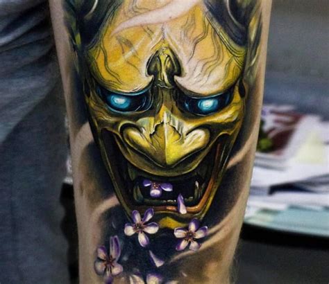 Hannya mask tattoo by Andrey Stepanov | Post 27663