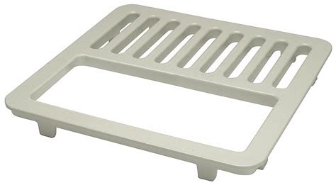 ZURN Half Floor Drain Grate, For Use With 8-7/8 in Square Floor Sinks ...