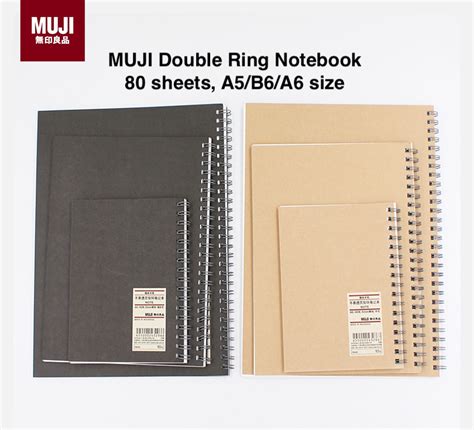 MUJI Double Ring Notebook A5/B6/A6 Size 80 Sheets Planting | Etsy