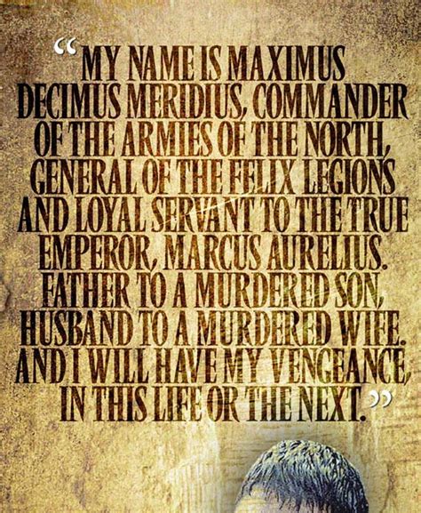 GLADIATOR my Name is Maximus Movie Quote Poster | Etsy