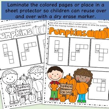 Number Grid Puzzles/Place Value/Brain Builders/Math Puzzles/Fall Math Fun