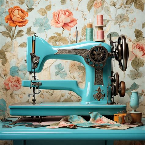 Vintage Sewing Machine Art Print Free Stock Photo - Public Domain Pictures