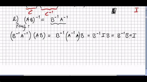 Linear Algebra 85, Inverse of a Matrix, proof - YouTube