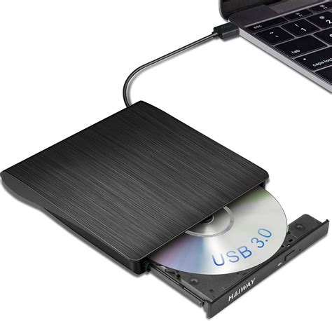 External DVD Drive, USB 3.0 Portable CD/DVD +/-RW Drive/DVD Player for Laptop CD ROM Burner ...