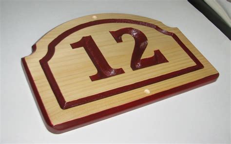 Custom Solid Wood House Number Sign Wooden Address Sign