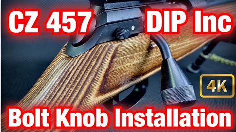 Installing a DIP bolt knob on a CZ 457 .22LR Rifle - YouTube