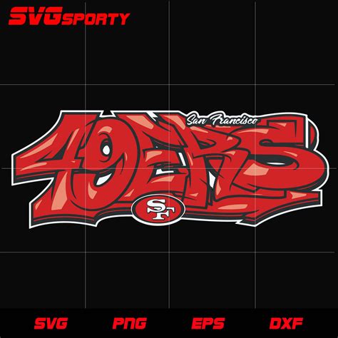 San Francisco 49ers Typography svg, nfl svg, eps, dxf, png, digital fi – SVG Sporty