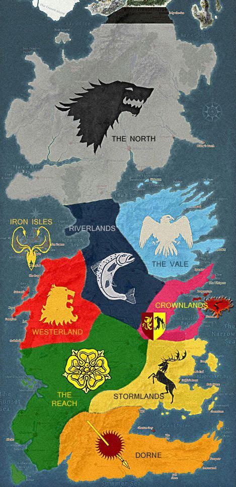 Game Of Thrones Houses Map - Maping Resources