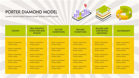 Green Illustrations Porter Diamond Model Strategic Analysis | Strategic ...