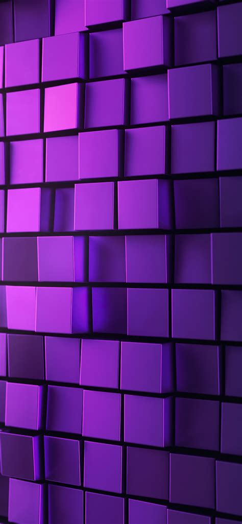 3D background Wallpaper 4K, Squares, Purple light, Metal, Aesthetic ...