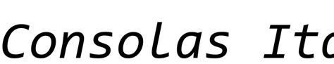 Consolas Italic Font Free Download