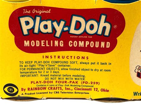 Vintage 1960 Play-Doh 4-Pack with Play-Doh Elf, Captain Kangaroo and ASH TRAY!!! | #4544958608