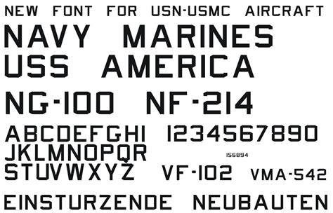 Font for USN/USMC Aircraft in Finishing Tips Forum | Fonts, Tatoo fonts ...