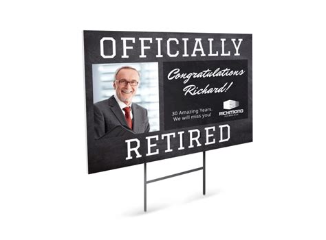 Retirement Party Yard Sign Template | MyCreativeShop