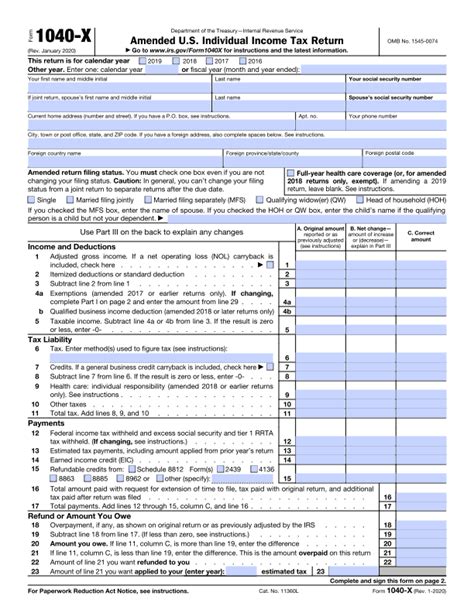 Form 1040X Amended Income Tax Return | Legacy Tax & Resolution Services