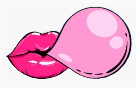 #bubblegum #pink #bubble #gum - Blowing Bubble Gum Illustration, HD Png Download , Transparent ...